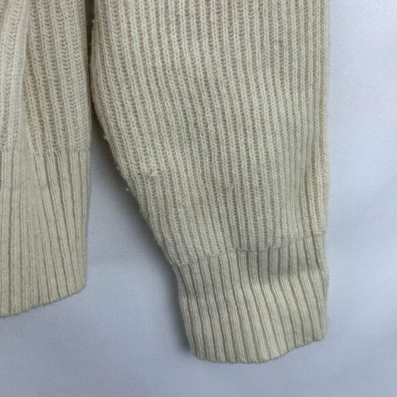 Patagonia Women's Large Recycled Wool Blend Cream Cardigan Sweater - Picture 12 of 16